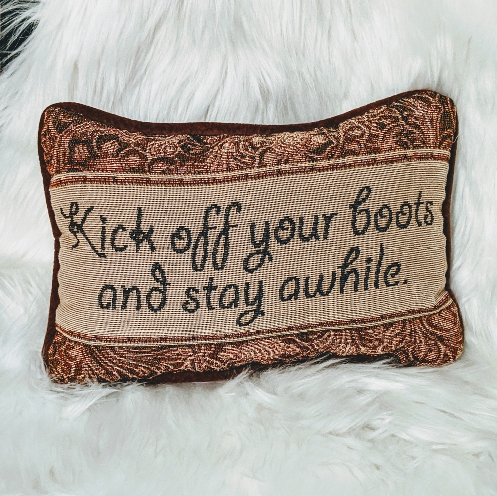 Pillow decorative decor western cowboy cowgirl